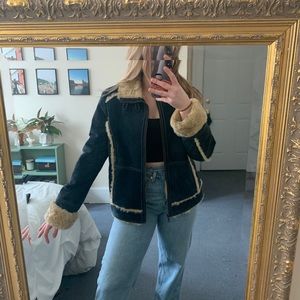 Vintage Suede jacket with fur